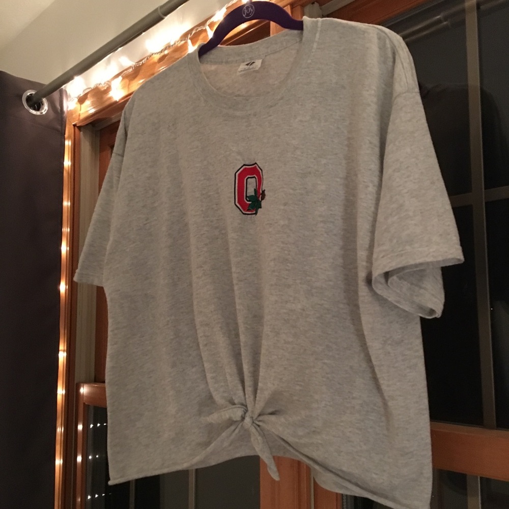 Ohio State Buckeyes tie-front T-shirt